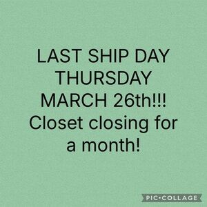 Last call before vacation!!!